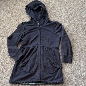 Anthropologie Charcoal Hooded Sweatshirt